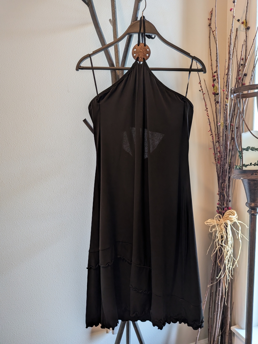 Victoria's Secret Black Strapless Halter Dress